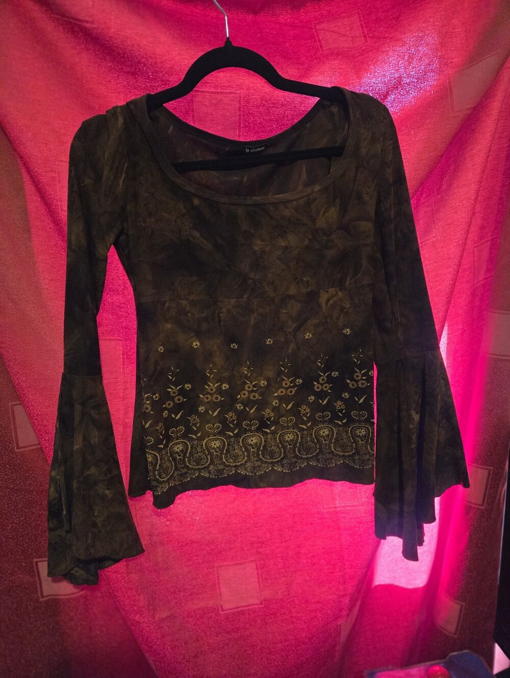 Le Chateau Beautiful Whimsigoth Flared Sleeve Shirt